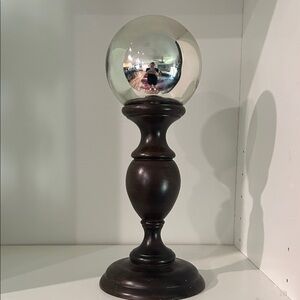 Elegant Brown Crystal Ball with Stand